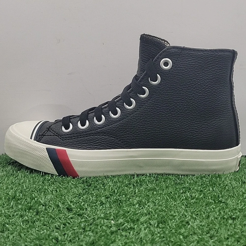 Pro Keds Royale Hi Shoes Men's 6 Medium High‎ Top Black Leather Sneakers w/ Box